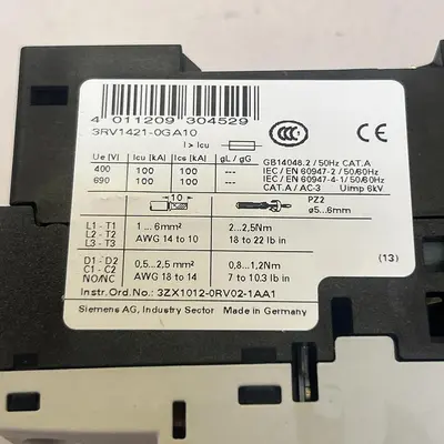 USED SIEMENS 3RV1421-0GA10