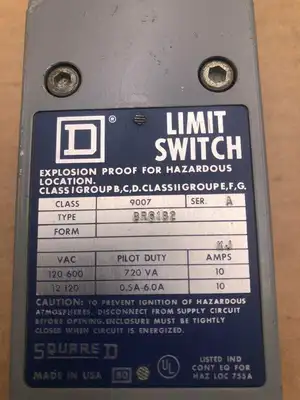 Square D 9007 BR61B2 Limit Switch explosion proof for hazardous location