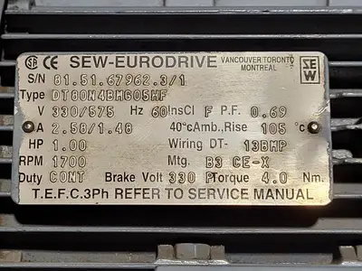 USED SEW-EURODRIVE DT80N4BMG05HF