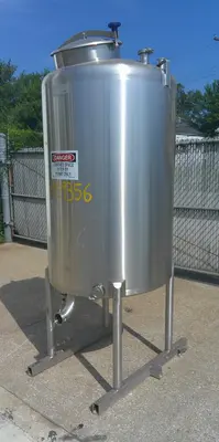 SPC9356  Tank 250 gallon vertical tank, Stainless Steel, slope