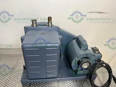 USED WELCH 1402 DUOSEAL BELT-DRIVEN ROTARY VANE VACUUM PUMP 115/230V