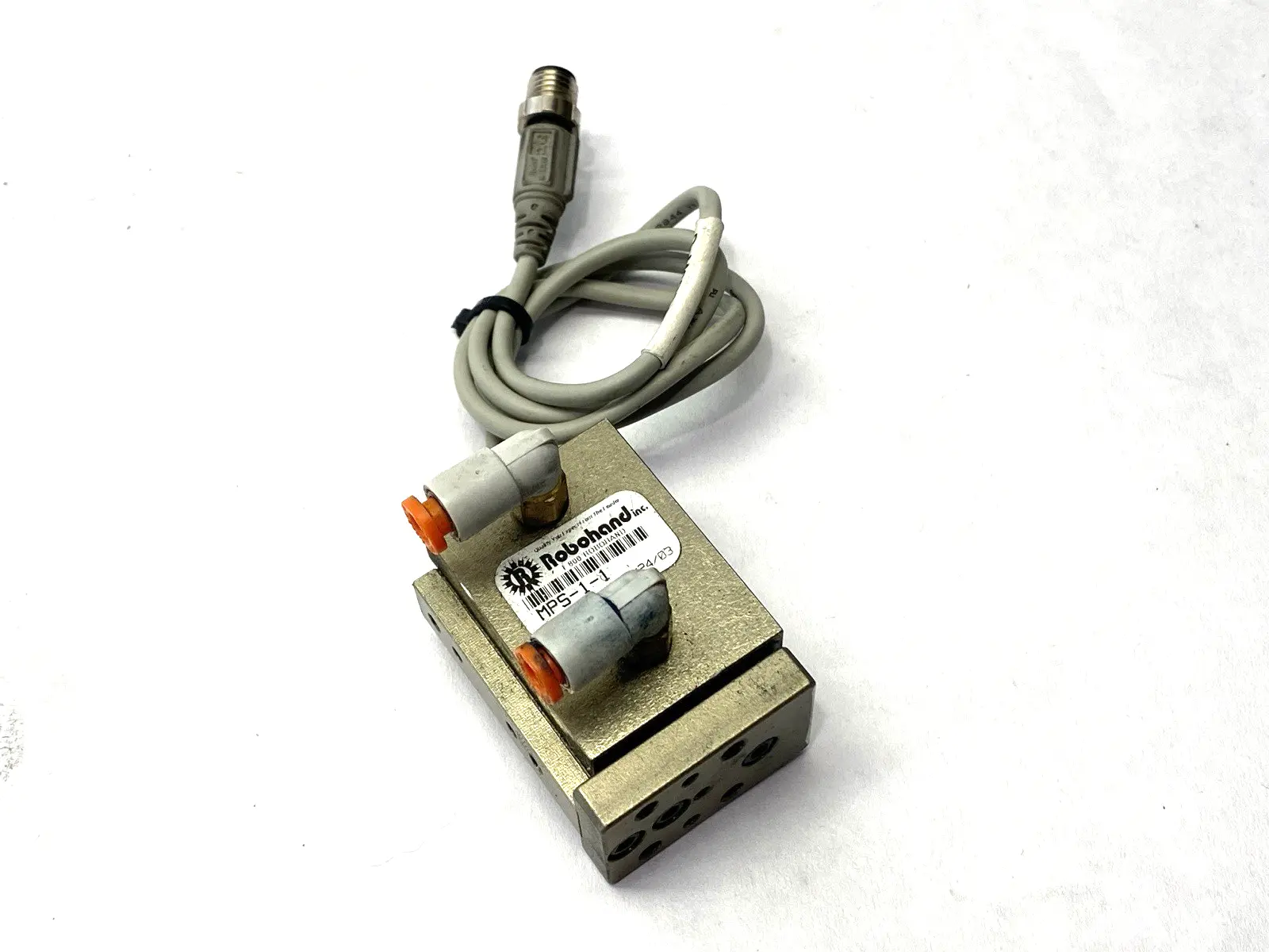 USED ROBOHAND PNEUMATIC PRECISION MINI POWER LINEAR SLIDE 1/2" STROKE
