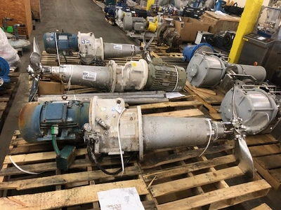25 HP Sulzer SLF Stainless Steel Side Mount Agitator