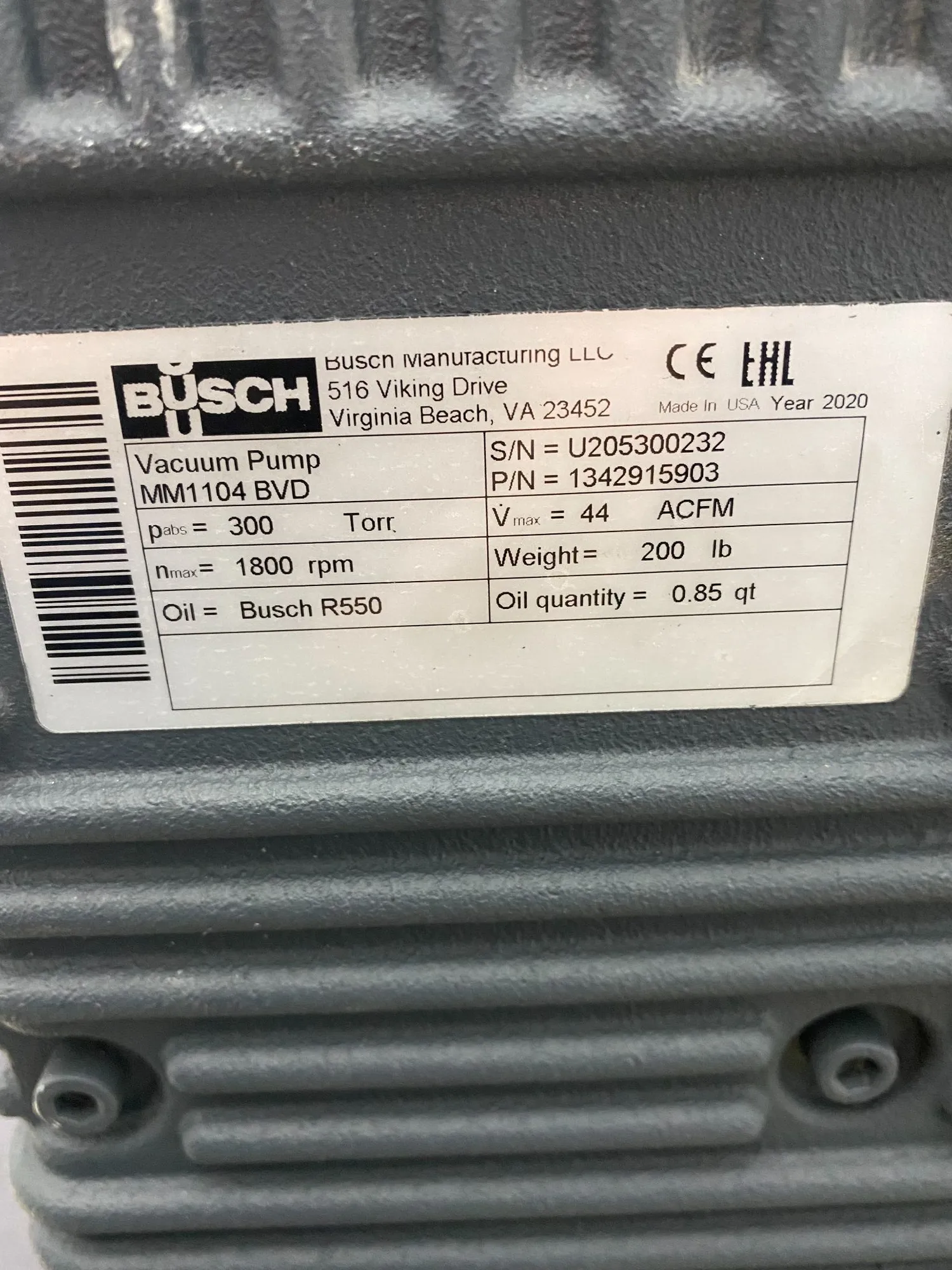USED 2020 BUSCH MINK MM1104 BVD