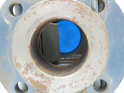 Jacoby Tarbox 910-3B Dual Sight Glass Flow Indicator Flap Check Valve 3" Flanged