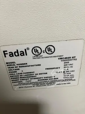 USED 2005 FADAL VMC-4020HT