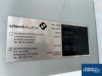 New | in-Stock Schenck Schenck Accurate Volumetric feeder, 600 Series Feeders (Material Handling) Texas US | Federal Equipment Company #1337757