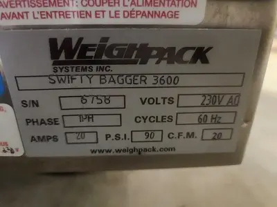 Weighpak 3600 Swifty premade bag poucher
