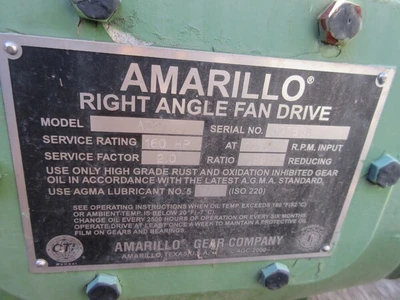 160 HP @ 1750 RPM, Amarillo #A32, right angle fan drive, 7.89:1 Ratio