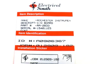 ROCHESTER INSTRUMENTS RIS RA-2833 CIRCUIT BOARD RA2833