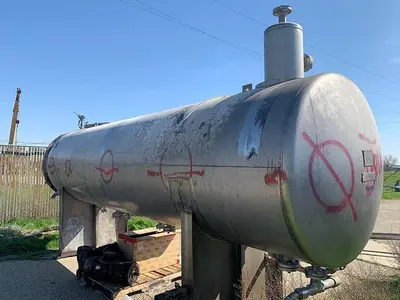 Tank, 1,500 Gallon, S/st, 4' x 18', 25 PSI, Coalescer Tank #S743658