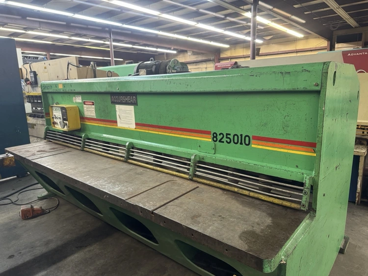 Used 1984 ACCURSHEAR 825010 Power Squaring Shears (Inch) Illinois US | Revelation Machinery #1511101