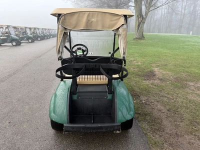 (1) 2017 E-Z-Go golf cart with a Kawasaki gas engine, model 625111G01, includes canopy, ball cover, ...