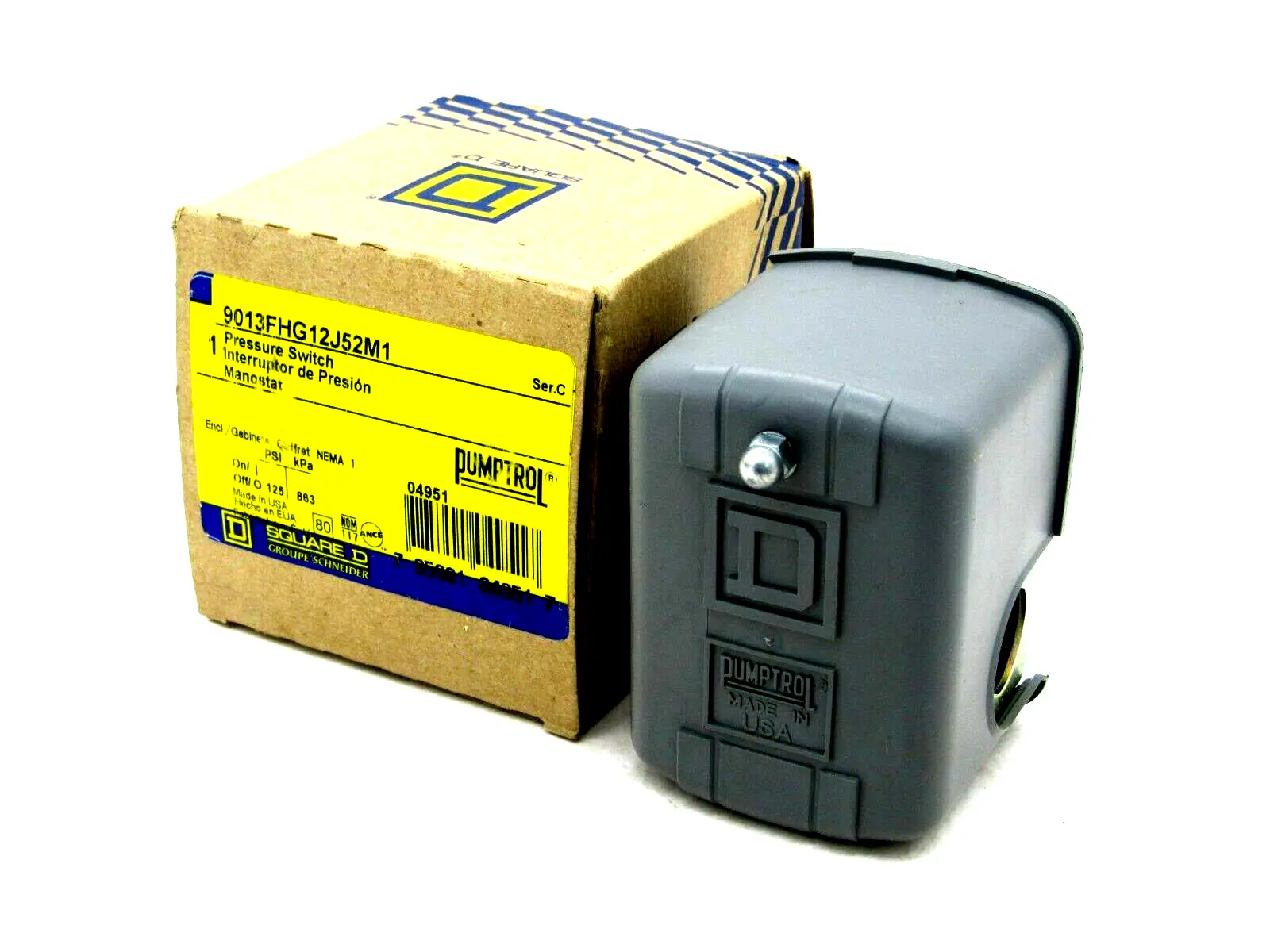 NEW SQUARE D 9013FHG12J52M1 PRESSURE SWITCH