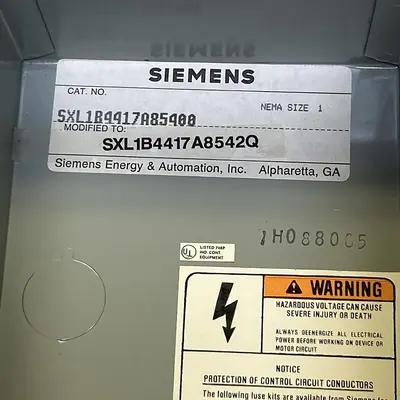 Used SIEMENS SXL1B4417A8542Q Industrial Controls Ohio US | Surplus Asset Holdings #1239267
