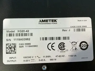 Used AMETEK XG2042 DC Power Supplies Ohio US | HGR 24 #1463459