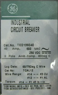 NEW GE GE TED136040