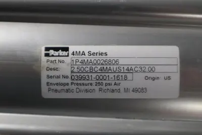 PARKER 1P4MA0026806 PNEUMATIC CYLINDER SERIES 4MA STOCK H1895