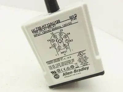 Allen Bradley 700-HT12AU120 Power On Delay Relay 120VAC 0.1-10 Second Time Delay