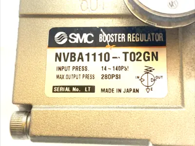 Used SMC Booster Regulator 2x Pressure 1/4" NPT Air Pressure Regulators Michigan US | Maverick Industrial Sales #1394932