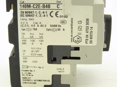 Allen Bradley 140M-C2E-B40 Circuit Breaker Motor Protection 2.5-4A Lot of 4