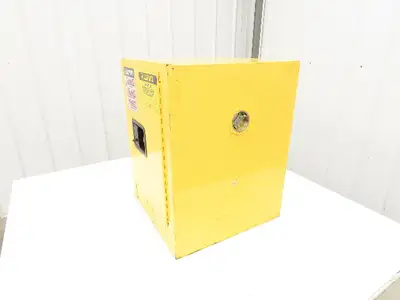 Justrite 890400 Sure-Grip EX 4 Gallon Capacity Yellow Flammable Cabinet