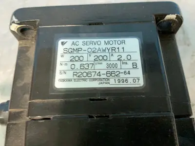 Used 1996 YASKAWA / MOTOMAN SGMP02AWYR11 Motors (misc) Ohio US | HGR 24 #1460658
