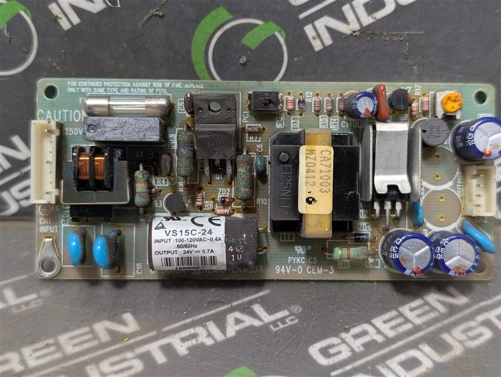 TDK-Lambda VS15C-24 Power Supply Board 24VDC 0.7A CCB010A Used