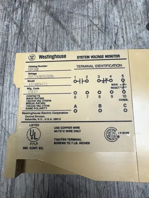 WESTINGHOUSE SVM3A8 Electrical/PLC/Automation | ESS Industrial Equipment Sales (10)