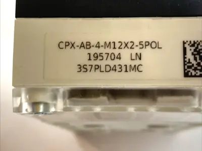 Used Festo Manifold Block 195704 w/ CPX-GE-EV Block, 8 DI PLC Input & Output Michigan US | Maverick Industrial Sales #1397913