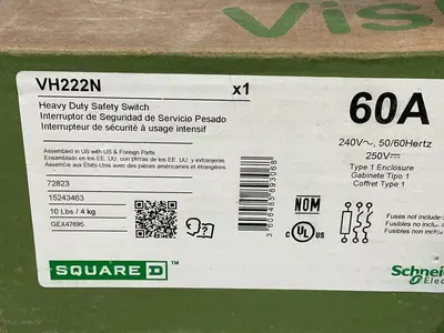 New | in-Stock SCHNEIDER ELECTRIC VH222N Disconnects Ohio US | HGR 24 #1278512