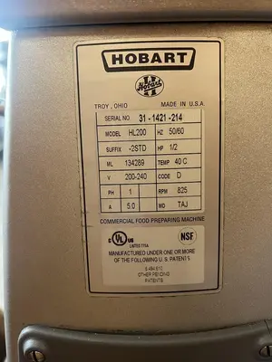 Used HOBART HL200 Planetary Mixers Florida US | BAM Discount Restaurant Equipment #1263819