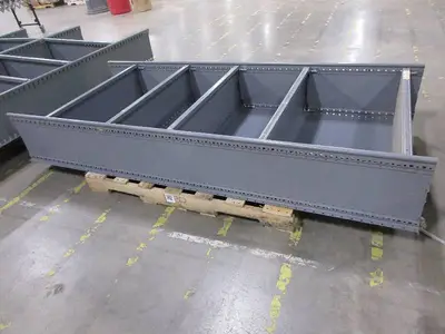 GRAY MEAL SHELVING UNITS - DOUBLE WIDE AND SINGLE WIDE