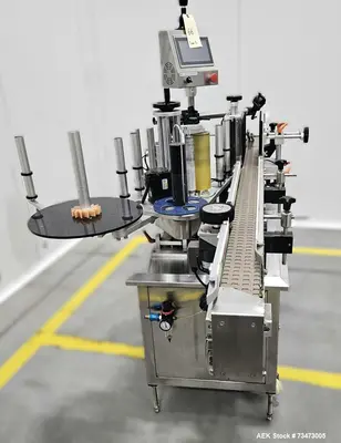 Used Hytek HTK-LBR Pressure Sensitive Wraparound Labeler