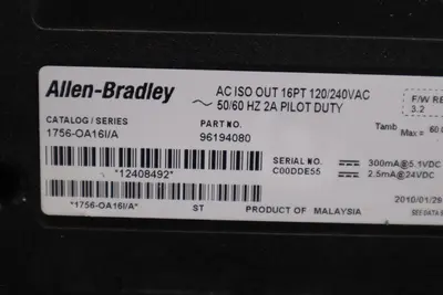 AB Allen-Bradley 1756-OA16I 16Pt. Isolated Output Module STK 5363