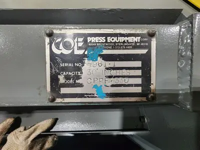 Used COE CPRF-330/CPPS-PO/CPR-PO Coil Feed Lines Michigan US | Midwest Press and Automation #1287251