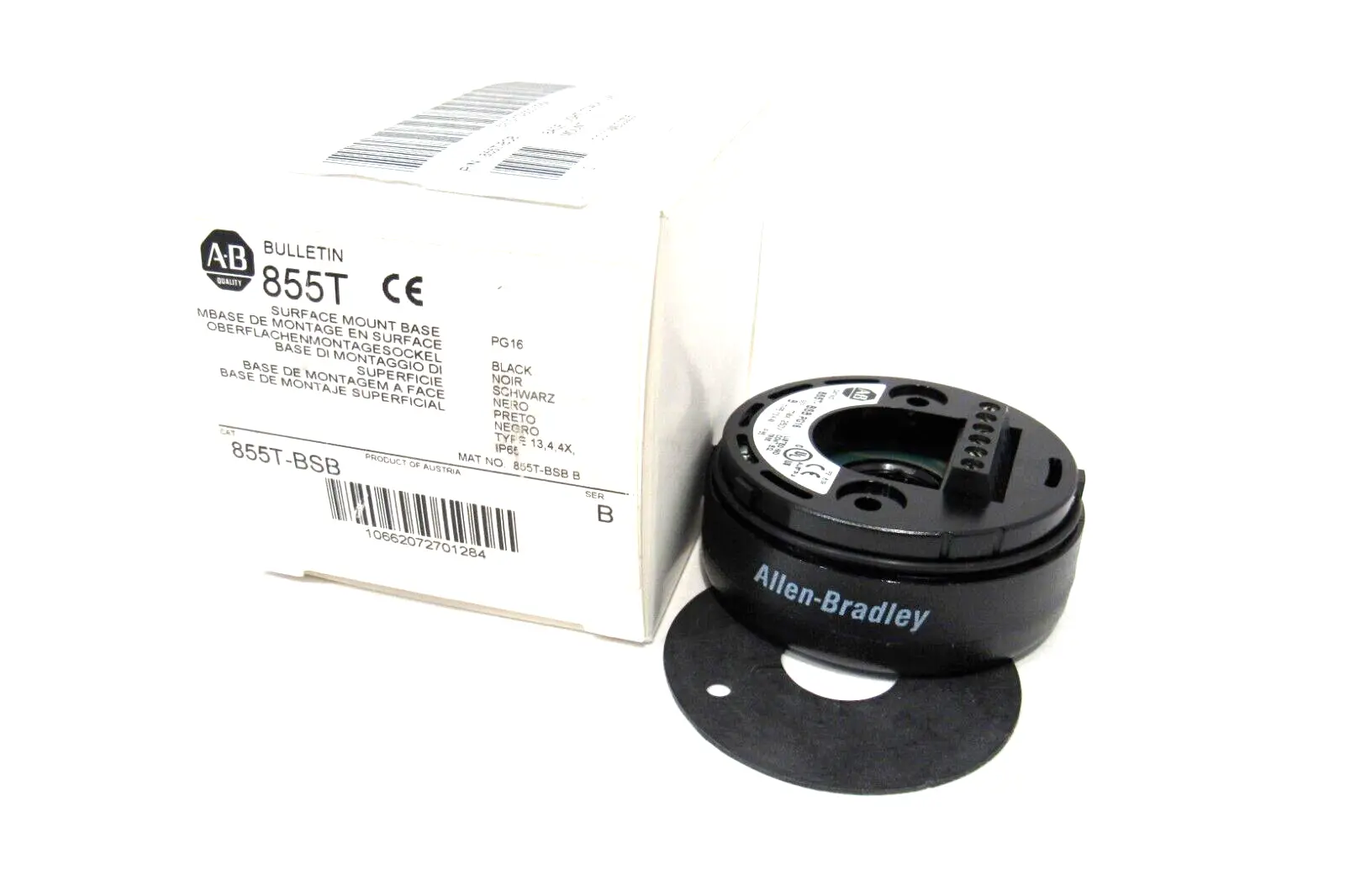 NEW ALLEN BRADLEY 855T-BSB SURFACE MOUNT BASE SER.B 855TBSB