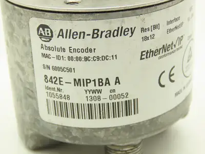 Allen Bradley 842E-MIP1BA A Absolute Encoder 10-30VDC EtherNet IP 3/8" Shaft