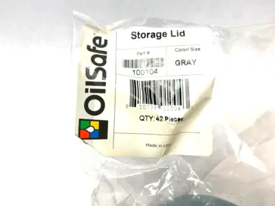 NEW OILSAFE SPILL-PROOF STORAGE LID, GRAY