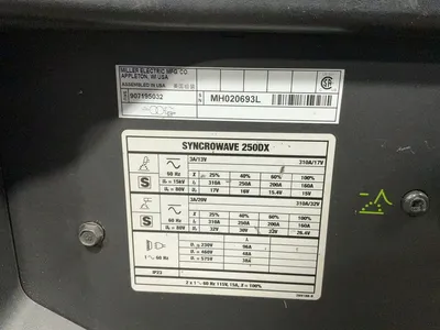 Used MILLER SYNCROWAVE 250DX Tig Welders Ohio US | HGR 24 #1265773