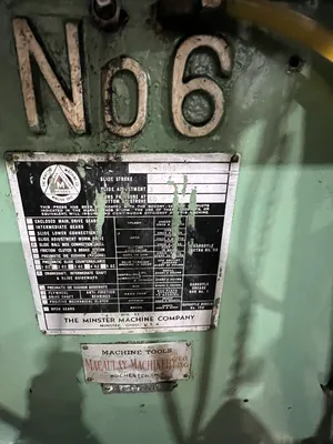 1954 MINSTER #6 OBI OBI / Gap Frame Press | Universal Press & Machinery (UPM) (8)