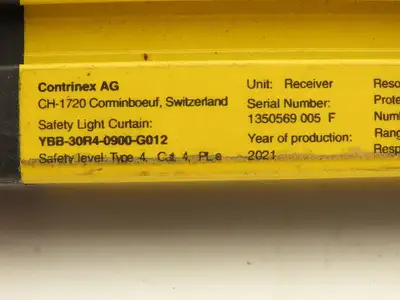 Contrinex YBB-30R4-0900-G012 Safety Light Curtain Receiver 924mm *Cracked Glass