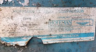 USED HOFFMAN COMPRESSOR SYSTEM T2B06