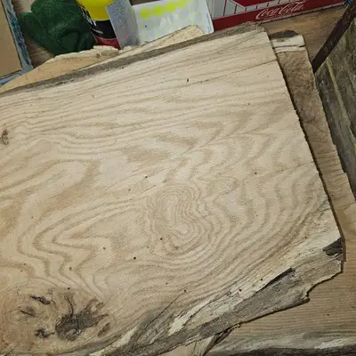 Live Edge Oak, 1 1/2" Thick, 10" Wide, 48" Long