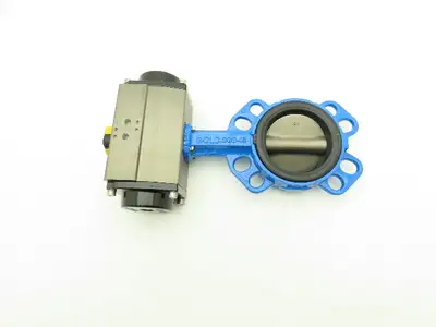 Tri-Matic AG 12065077 4" Wafer Butterfly Valve w/Pneumatic Spring Actuator