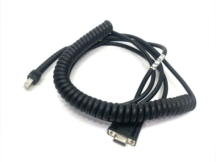 Used DATALOGIC COILED SCANNER SERIAL CABLE RS 9P SOCKET CORD, 3.6M, SH5327 Cable & Wire Michigan US | Maverick Industrial Sales #1090815