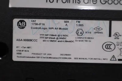 Allen-Bradley 1756-IF16 ControlLogix 16 Point Analog Input Module - STOCK GF75A