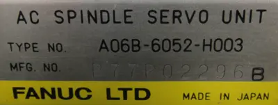 NEW FANUC A06B-6052-H003 AC SPINDLE DRIVE A06B6052H003