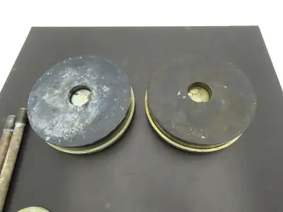Studded Leveling Feet 8" Base Pad 7-5/8" Stud 11/16" x 9-3/4" Lot of 2
