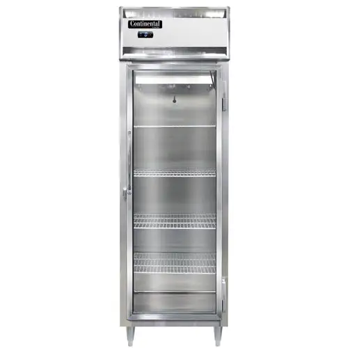 Continental D1FNSSGD 26" Designer Line One Section Reach In Freezer, (1) Right Hinge Glass Door, 115v